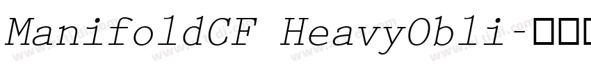 ManifoldCF HeavyObli字体转换